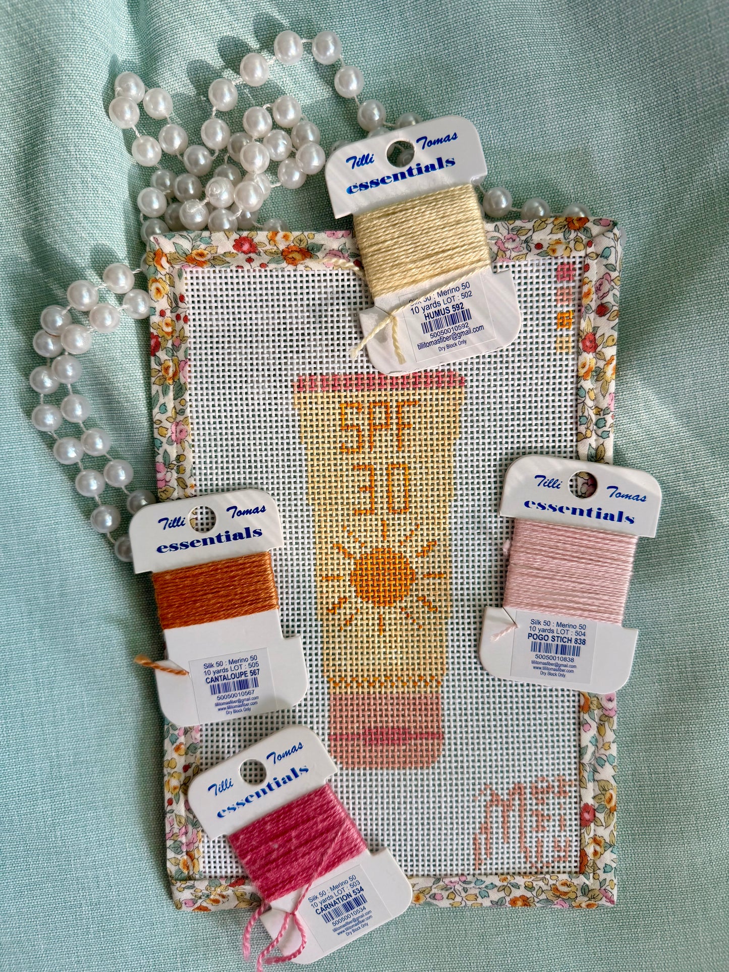 SPF 30 Sunscreen 18 Mesh Needlepoint Canvas